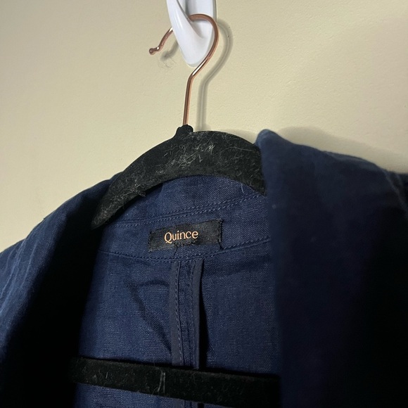 Quince 100% European Linen Blazer Deep Navy - Picture 4 of 9